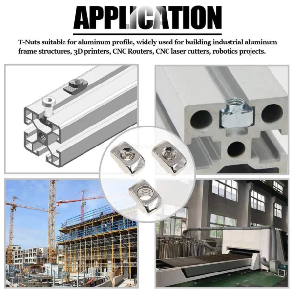 T-Nut M4/M5/M6 for 4040 V-Slot & T-Slot Aluminum Profiles - Image 4
