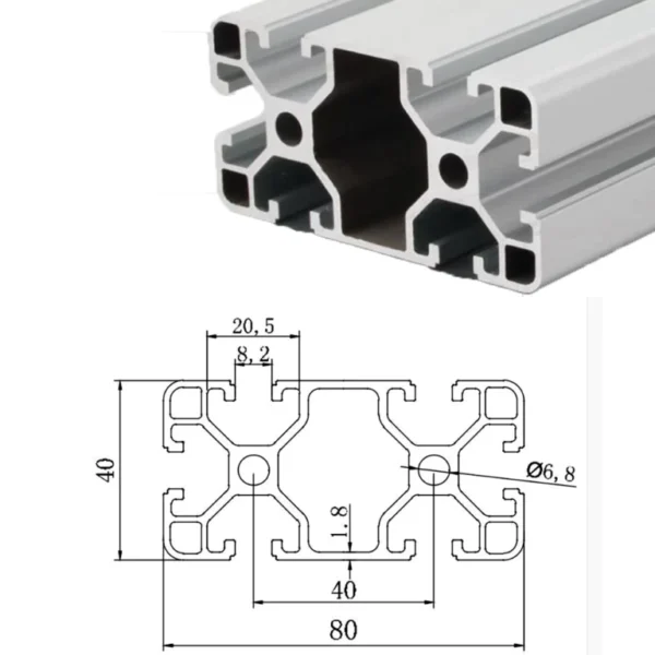 4080 T-Slot Aluminum Extrusion (3D Printer & CNC) - Image 2
