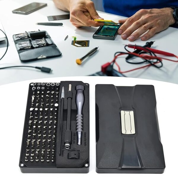 106Pcs JM-8177 Screwdriver Kit - Magnetic Repair Tool Set with CRV Plated Bits - Image 4