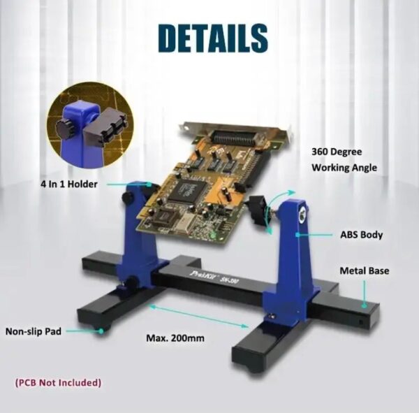 SN-390 Adjustable PCB Holder - 360° PCB Jig & Soldering Assembly Stand - Image 6