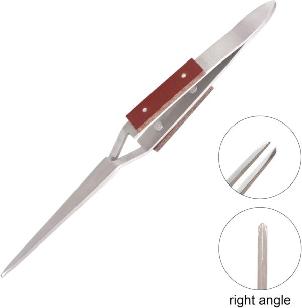 3 Pcs Stainless Steel Electronic Tweezers Set - Image 7